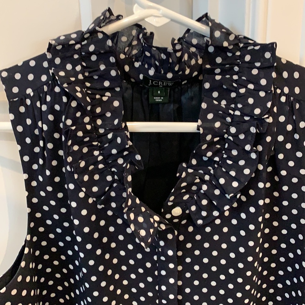 J.Crew Ruffle Neck Tank Top - Picture 2 of 5